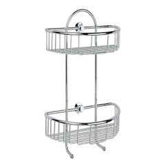 Repisa semicircular doble cromo