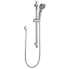 Regadera Manual de altura deslizable, de chorro fijo cromo con sistema anticalcáreo