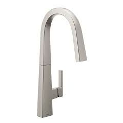 Monomando para Fregadero con Rociador Extra Alto Acero Inoxidable Moen