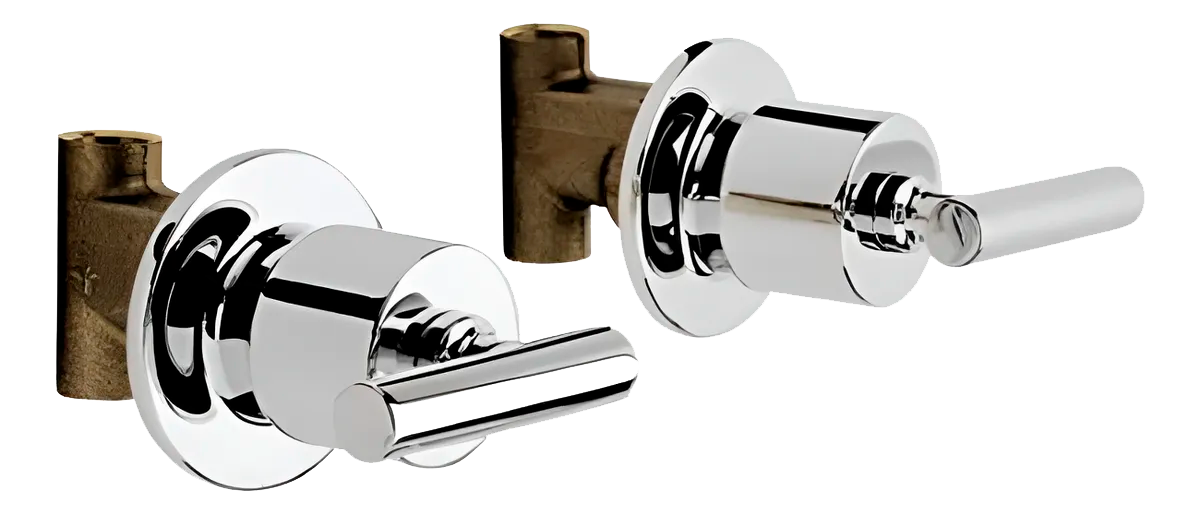 Mezcladora con 2 Llaves Empotrar Individual para Regadera Sol Spacio Satín Helvex