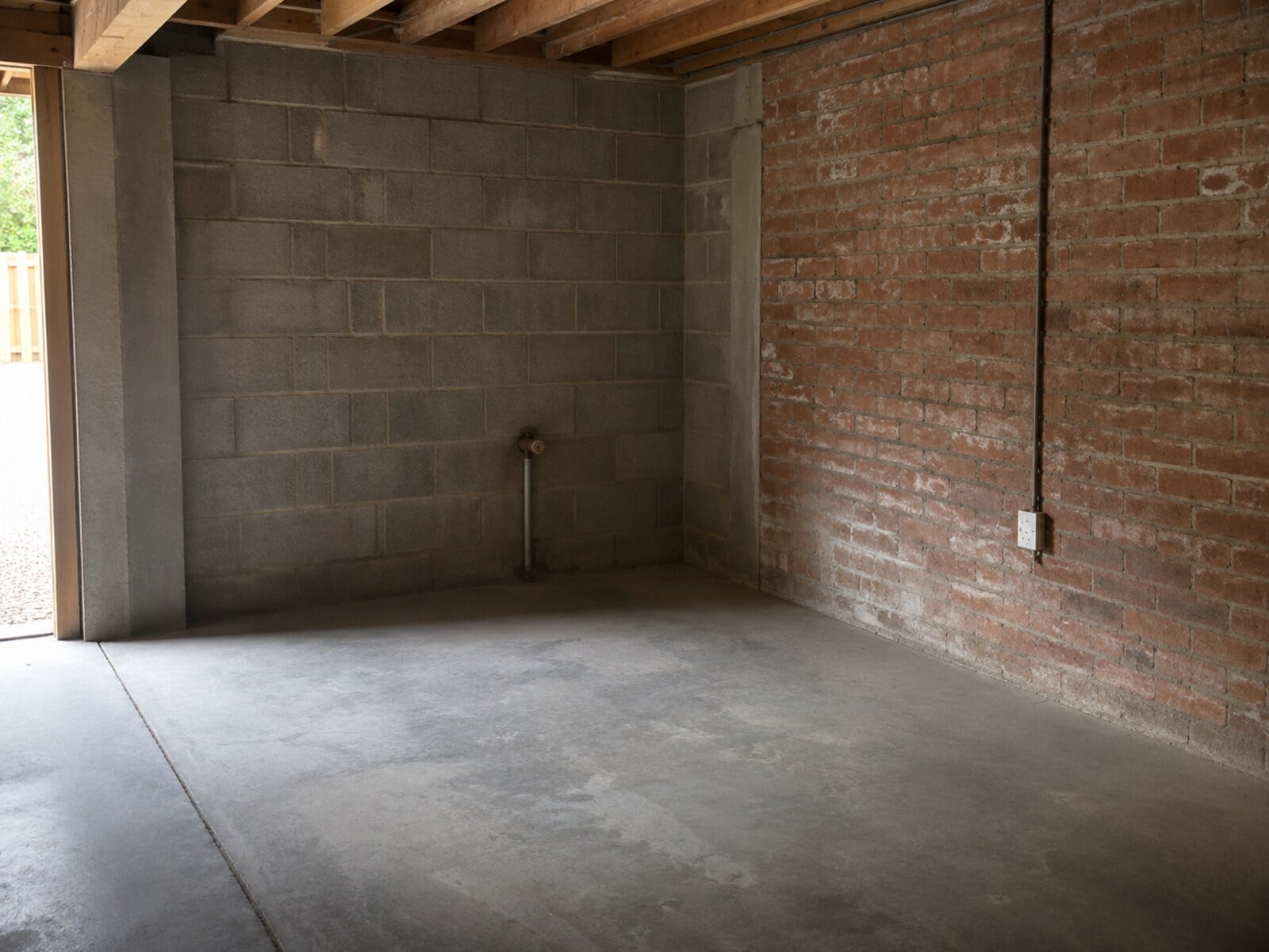 Antes: un garage o sótano sin instalación sanitaria