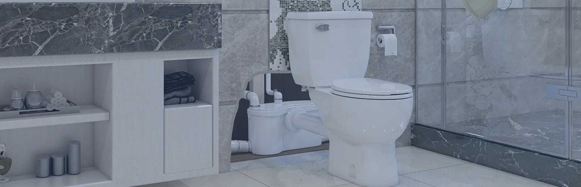 Baño moderno instalado gracias a un triturador SFA Saniflo