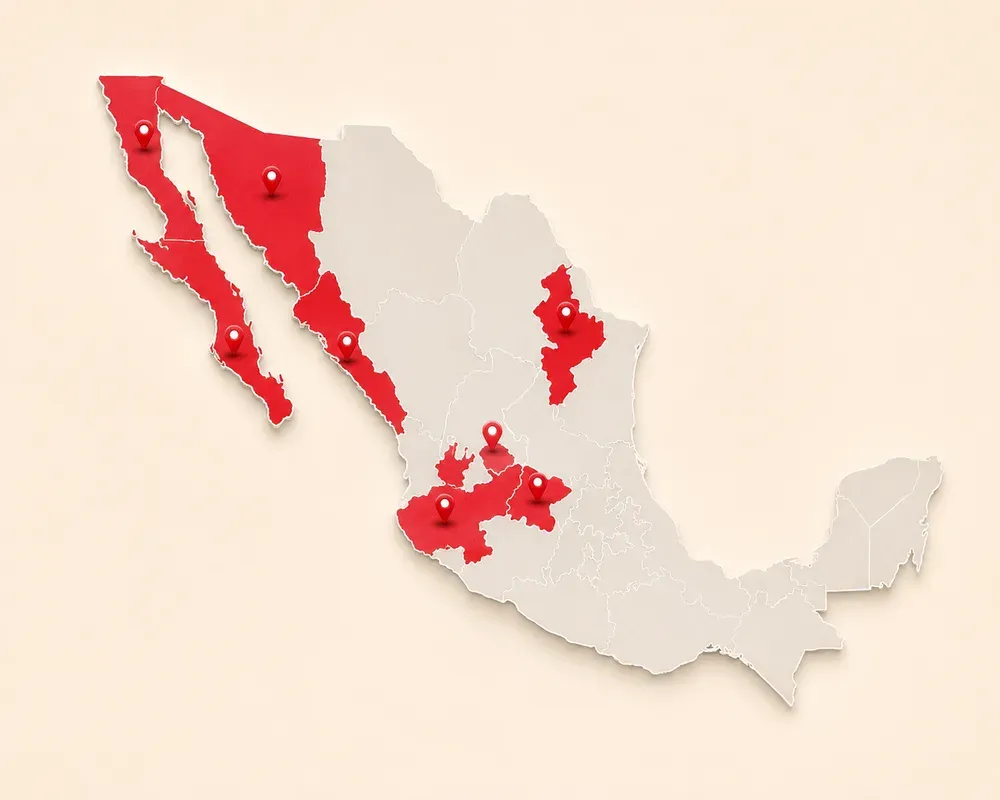Mapa de sucursales Kuroda